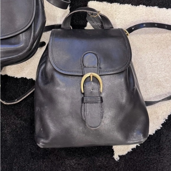 Vintage coach Black Leather Backpack - Picture 1 of 1